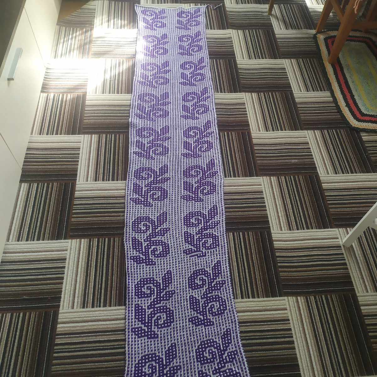 Начало пледа.