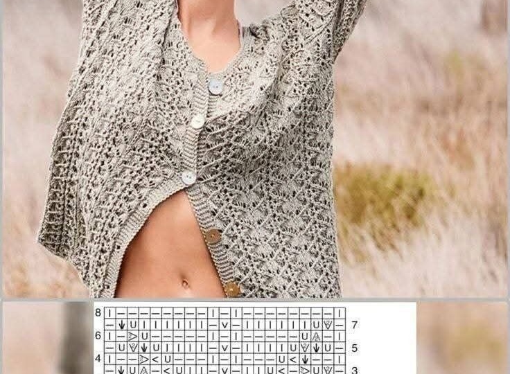 Летние ажурные кардиганы спицами и крючком+ видео описание