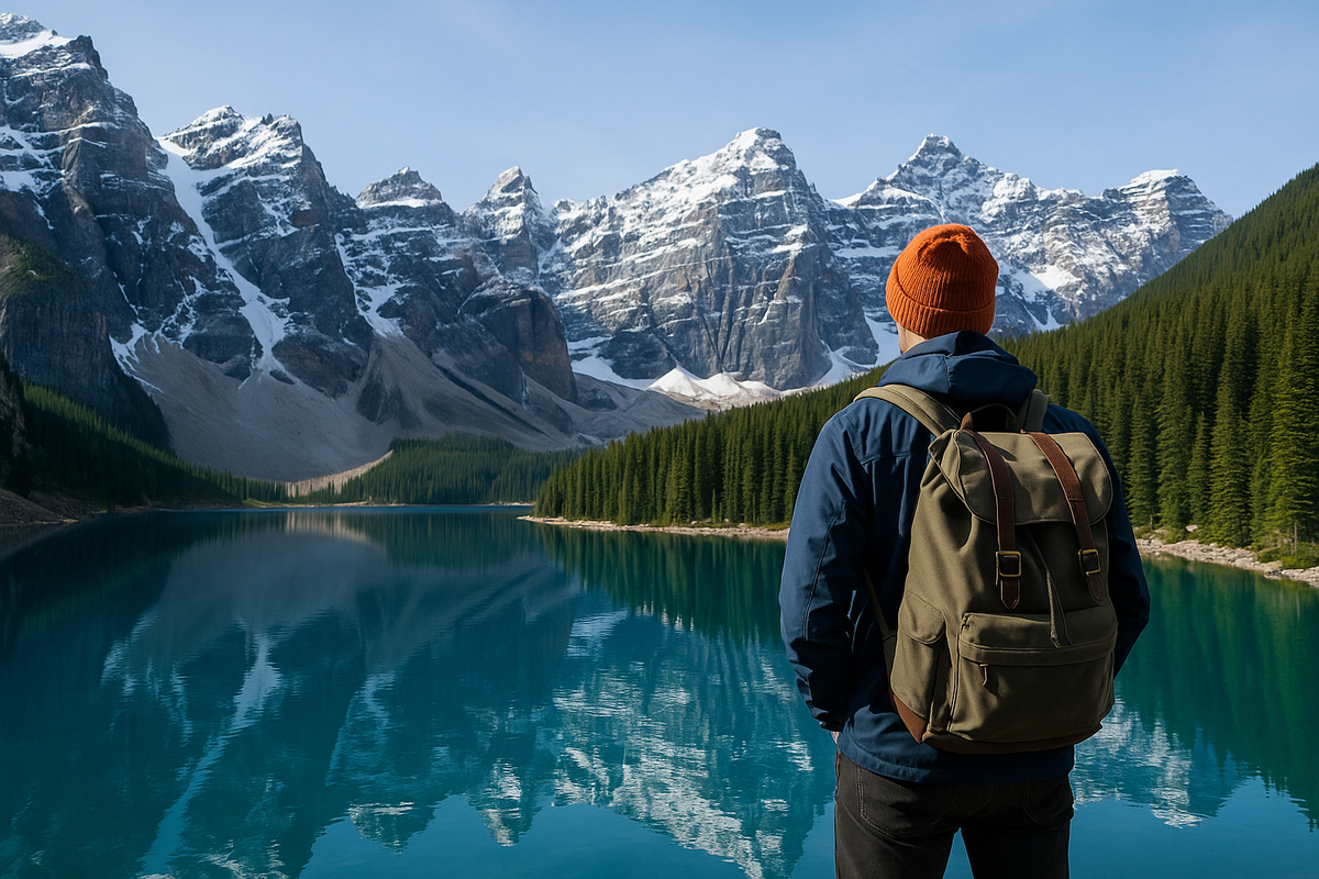Сгенерировано нейросетью. Озеро Морейн. Банф