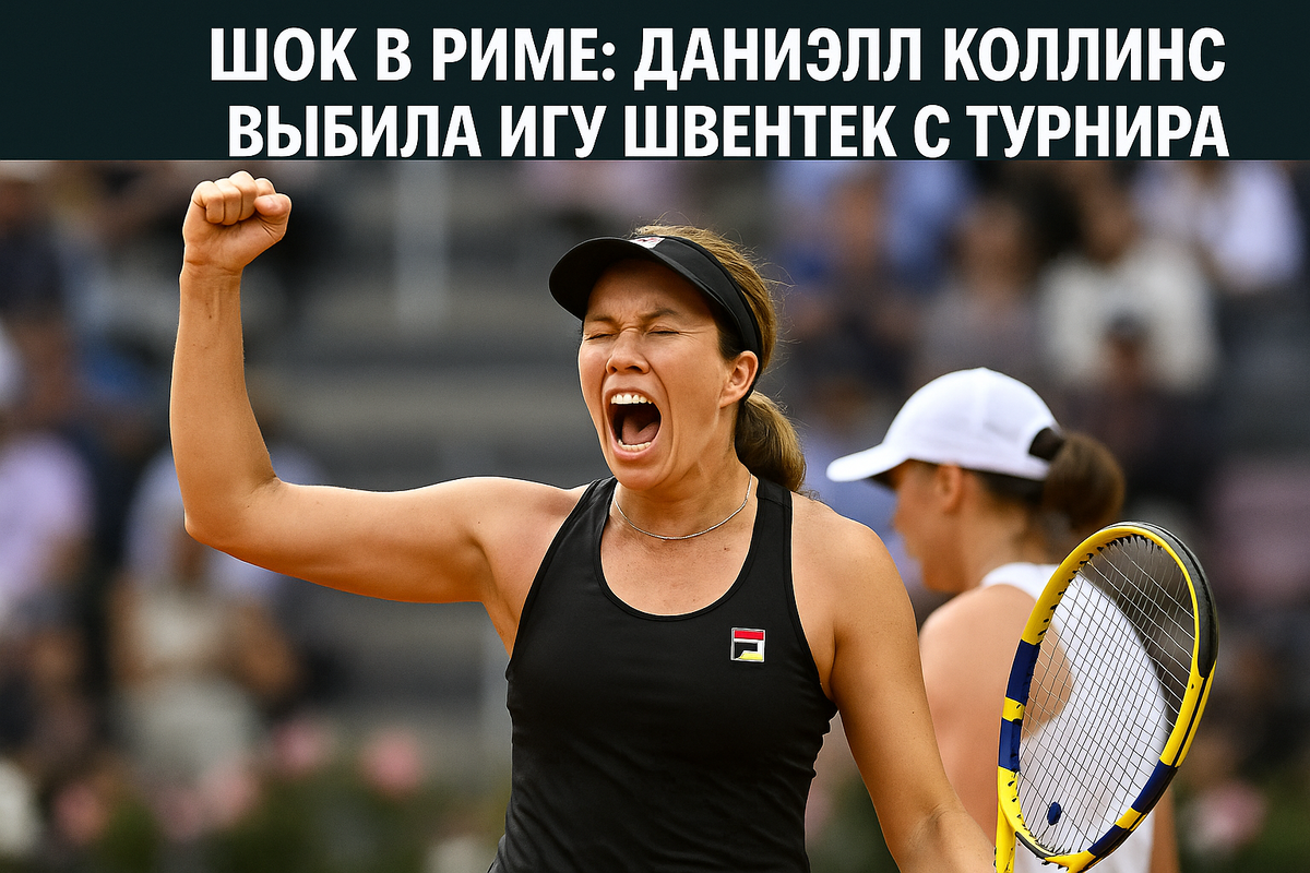 Даниэль Коллинс - Ига Швёнтек 6:1, 7:5