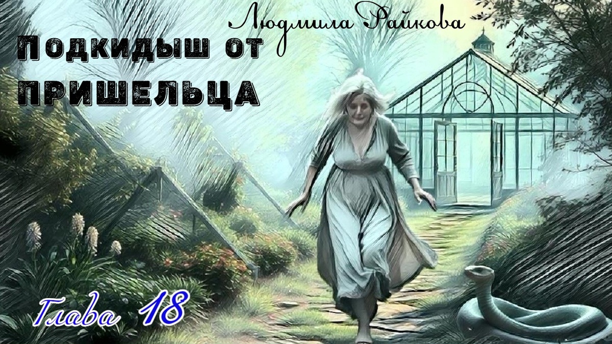 Она и встретилась с главой змеиного клана. Так и "окаменела", между грядками во всю длину растянулась огромная пузатая змея. 