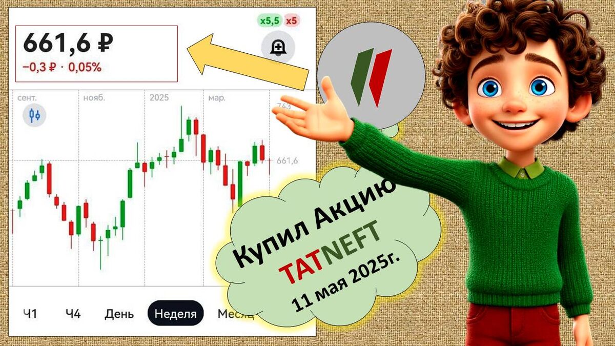 Покупаю Акции Татнефть и становлюсь богаче! Я богатый! А вы? 11 мая 2025г.