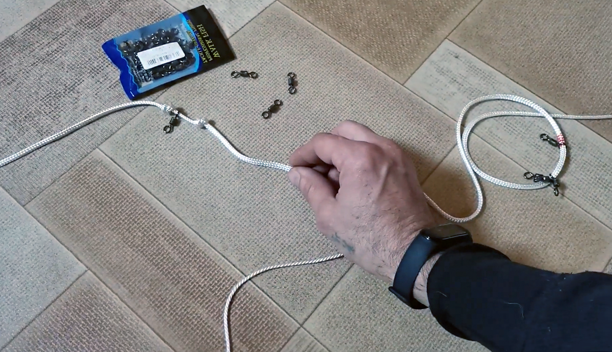 Монтаж перемёта выглядит так.