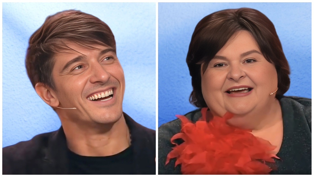 Актер Станислав Бондаренко и Елена Прачёва на шоу «Песни от всей души»