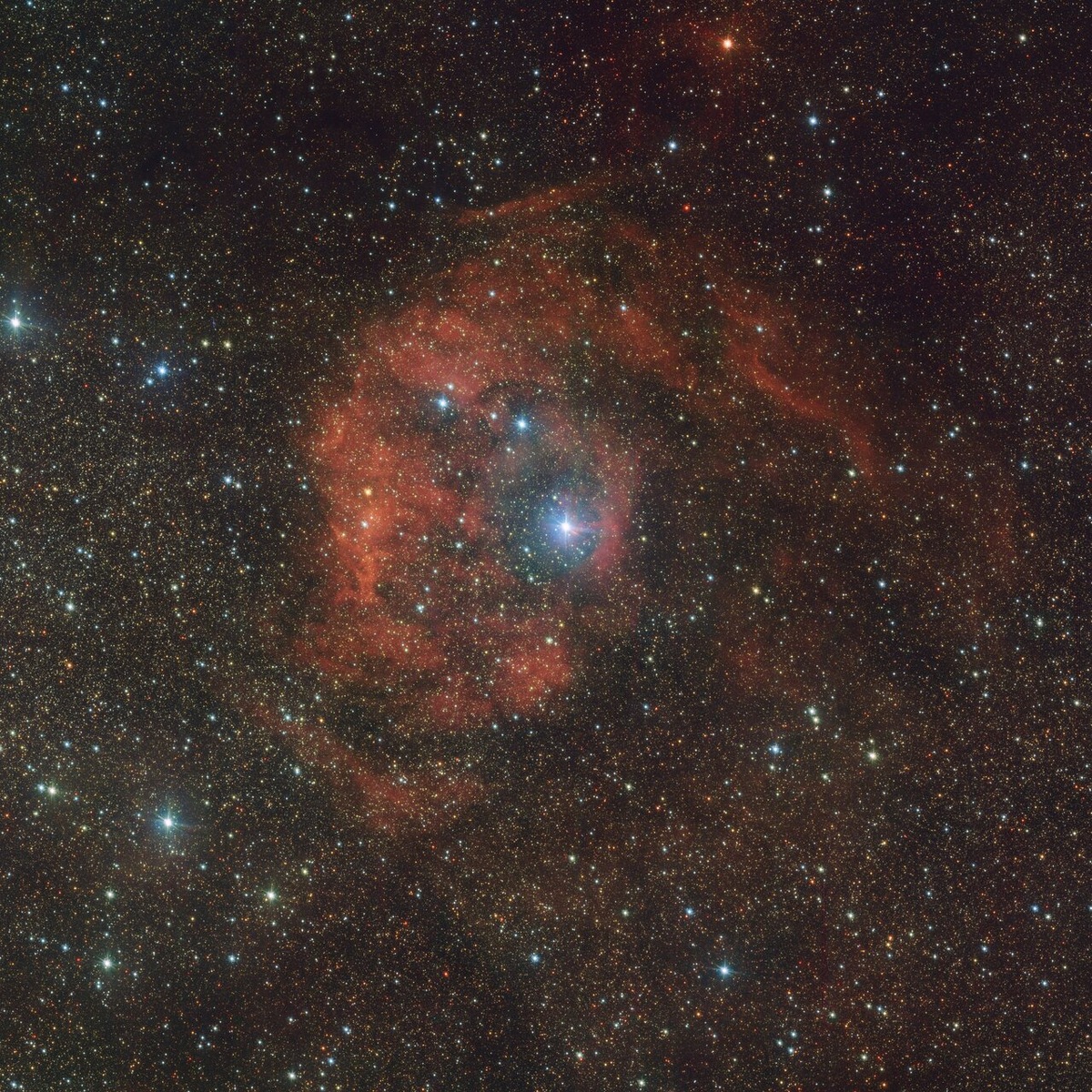 Туманность Sh2-46. Credit: ESO/VPHAS+ team