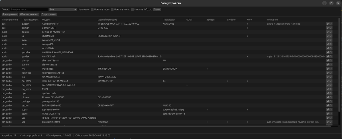 Основное окно. Демонстрация.