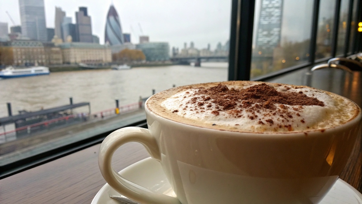 ИИ-версия моих воспоминаний о капучино в Лондоне. 