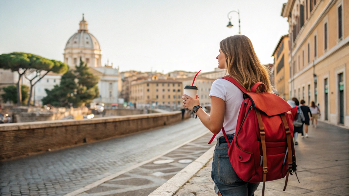ИИ-версия моих воспоминаний о капучино в Риме. 