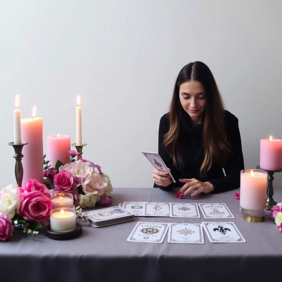 Гадание на картах. Иллюстрация сгенерирована нейросетью