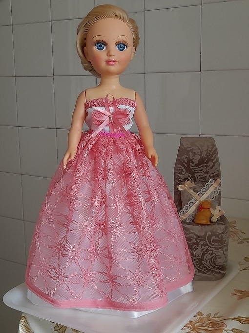 Бальный наряд для куклы Анастасии "Облако цветущей сакуры". Май, 2025. 