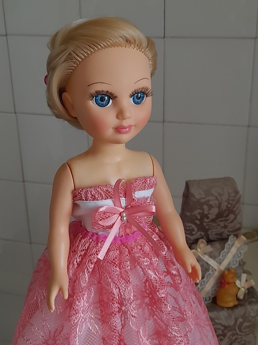 Бальный наряд для куклы Анастасии "Облако цветущей сакуры". Май, 2025. 