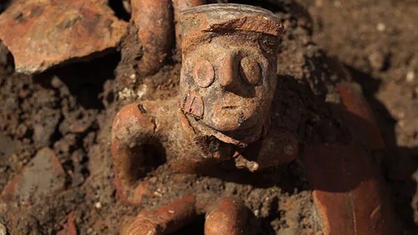 С места раскопа