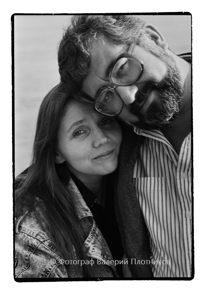 С женой - актрисой Татьяной Шестаковой. Снято 1989/06/03.