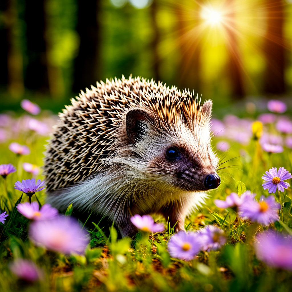 Ёжик. Картинка создана автором в Шедеврум.
