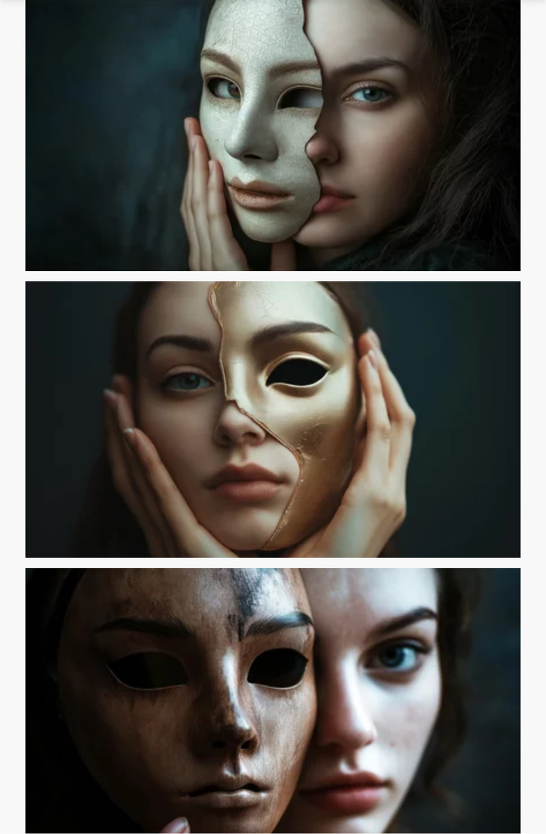 Наша жизнь -это бесконечный сериал ! О чём же эти мысли?
О людях, которые стали будто бы пустыми оболочками. Мы научились прятать чувства, говорить нужные фразы, держать лицо. Мы стали играть роли - не те, что нам близки, а те, что удобны обществу, обстоятельствам, ожиданиям других.
Мы - не те, кем были. Или не те, кем хотели стать.  
Слишком много масок, слишком мало настоящего.  
Словно весь мир - сцена, а искренность осталась где-то в детстве, на задворках души, где ещё был свет, смех и доверие.
И в этом черствеющем мире хочется понять - а где Я ?  
Что из всего этого - действительно моё?  
Где я не играю, не подстраиваюсь, не защищаюсь от боли, а просто живу?
Может, твои мысли - это не просто спутанность, а внутренний сигнал. Точка, где начинается поиск себя. Не роли. А себя настоящего, без сценария.