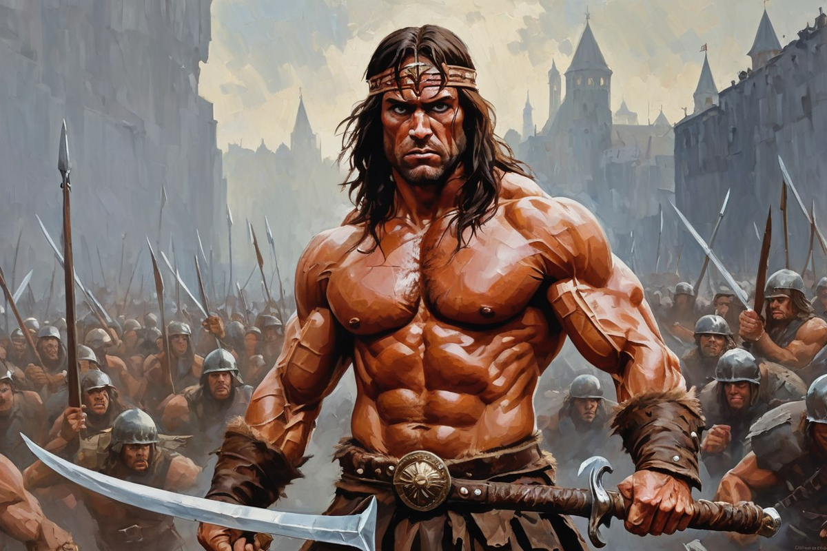 Я поставил эту картинку от ИИ, потому что у героя сабля прикольно сместилась