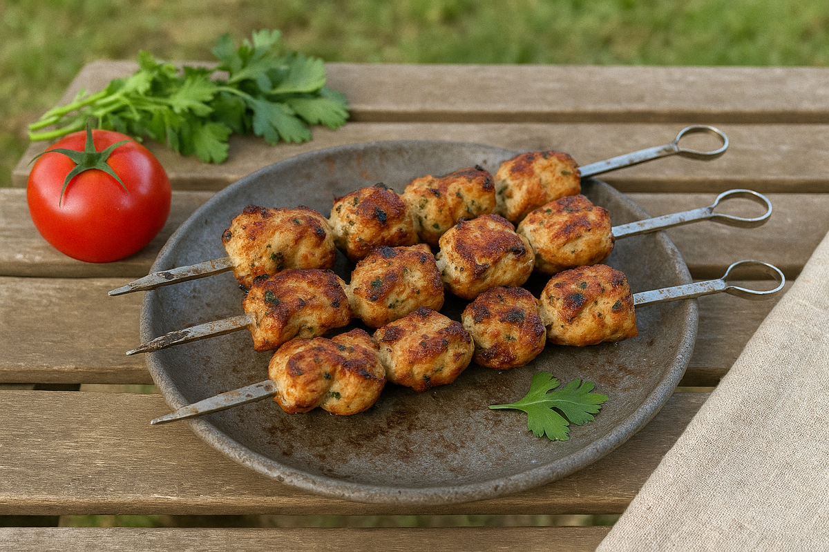 Домашний куриный шашлык на даче — просто, сочно и по-летнему уютно.