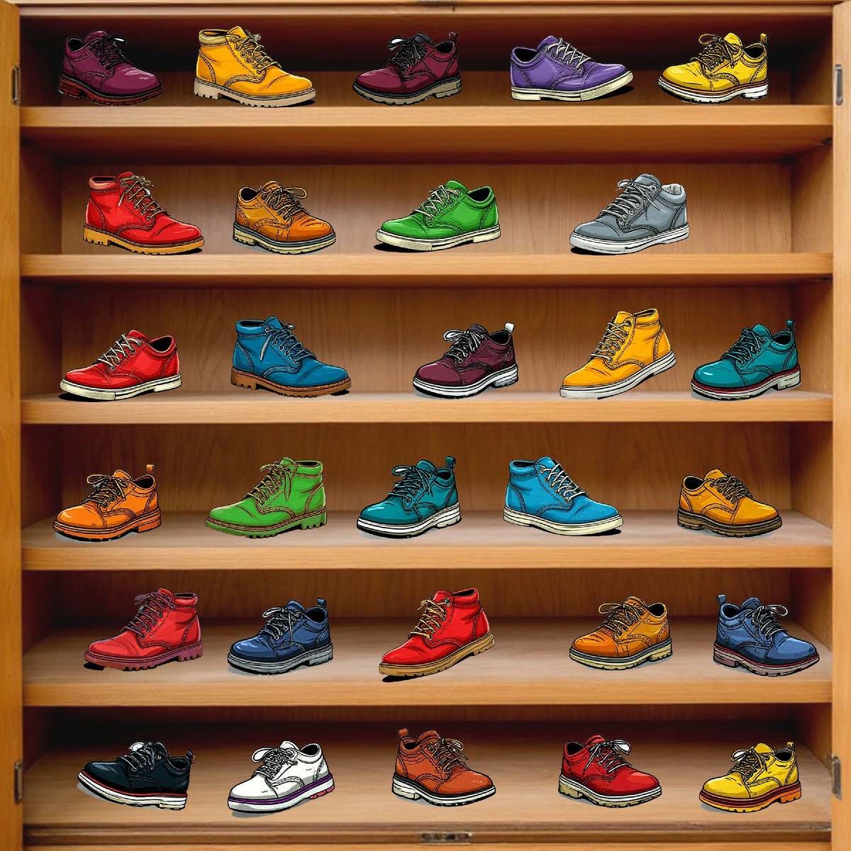 Найдите пару одинаковых ботинок