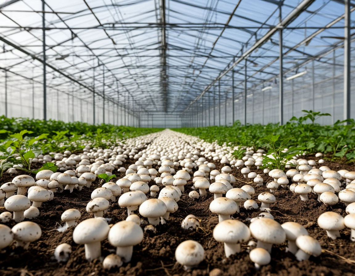 выращивания шампиньонов в  теплице