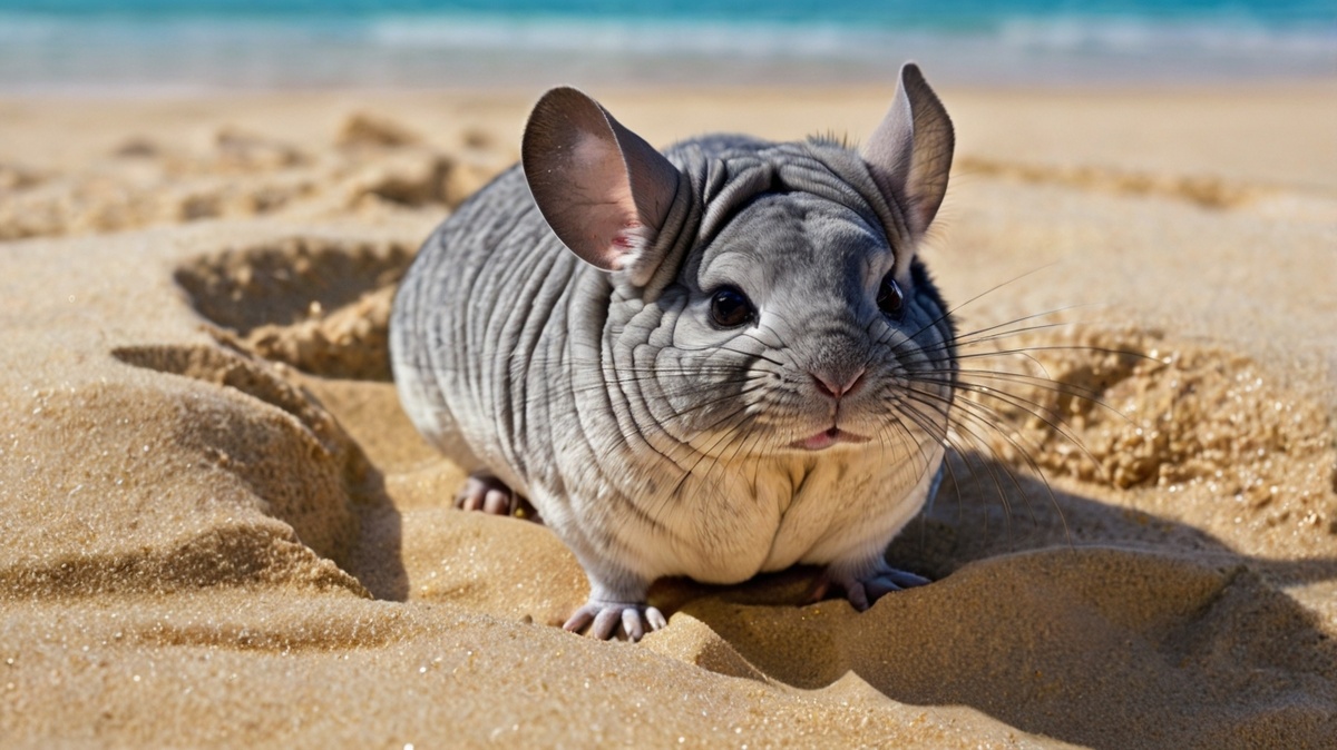 Шиншиллы предпочитают купаться в песке для ухода за своей густой шерстью