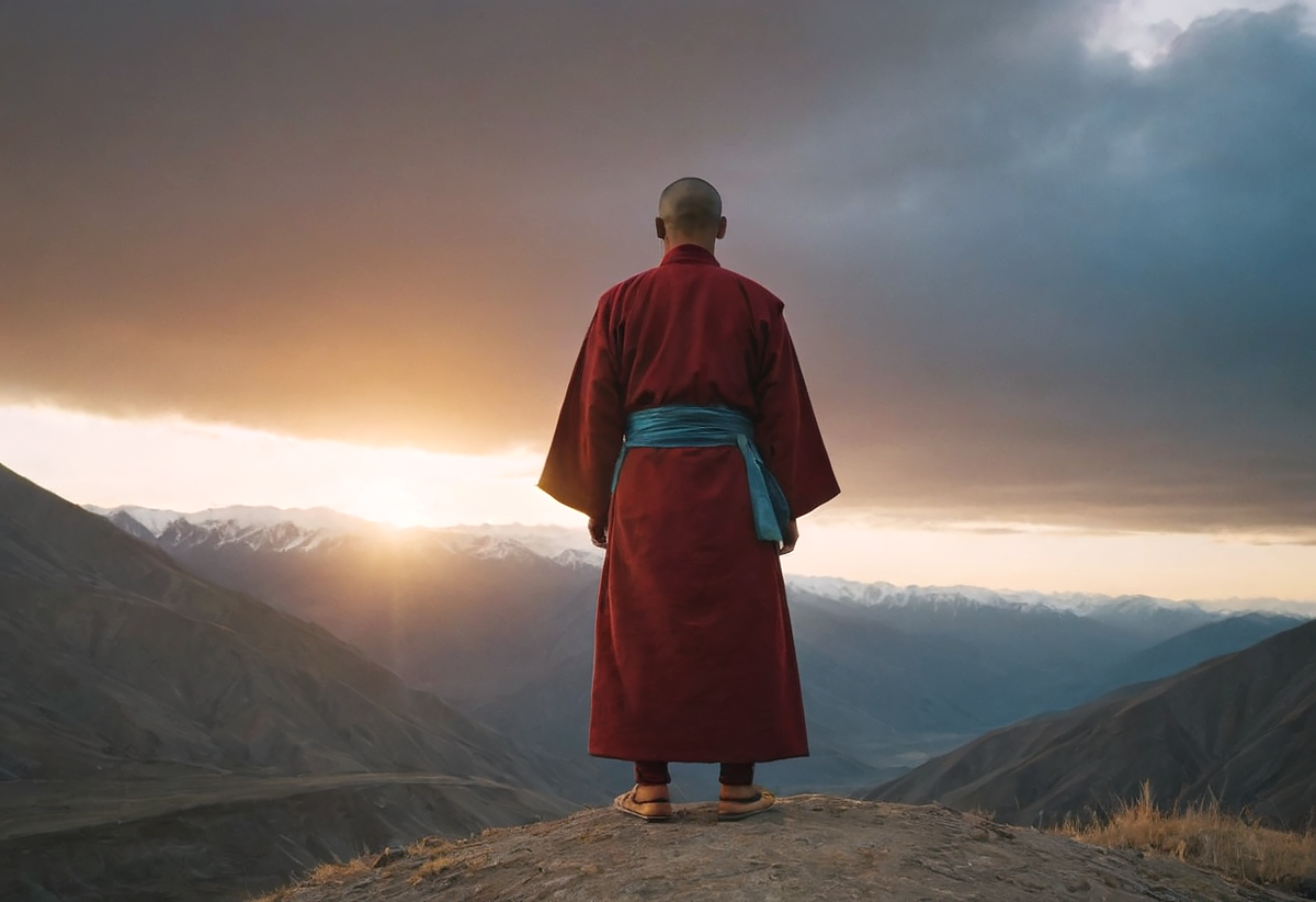Монах готовится к последней медитации.