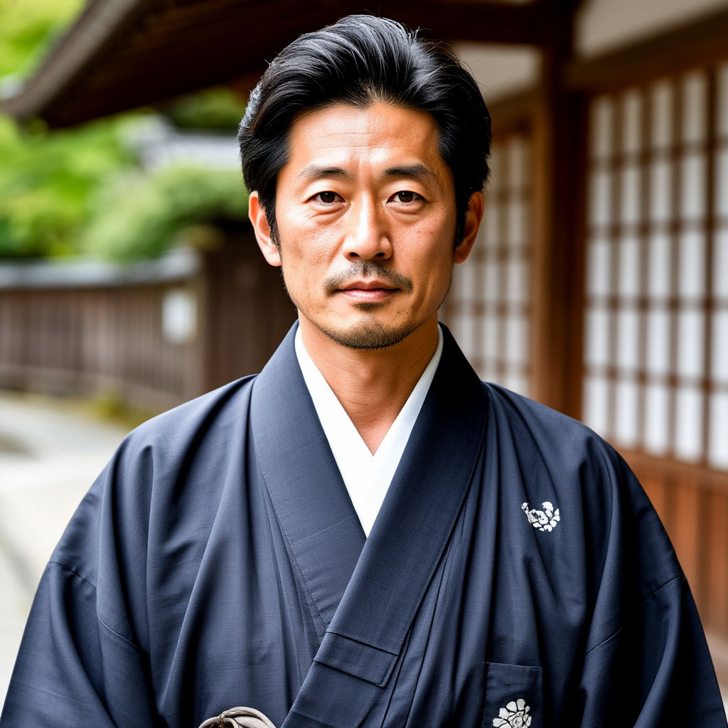 Последний самурай Сэйдзи Мацумото. Изображение создано ИИ. За основу было взято описание внешности Сэйдзи Мацумото.