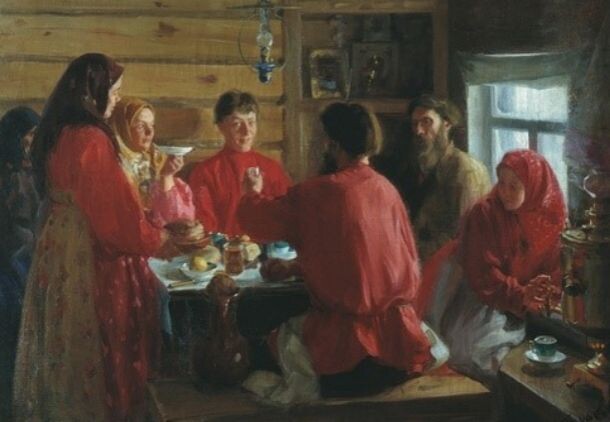 Иван Куликов. Чаепитие в крестьянской избе
1902
