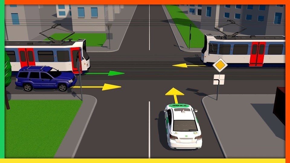 пример нерегулируемого перекрёстка неравнозначных дорог