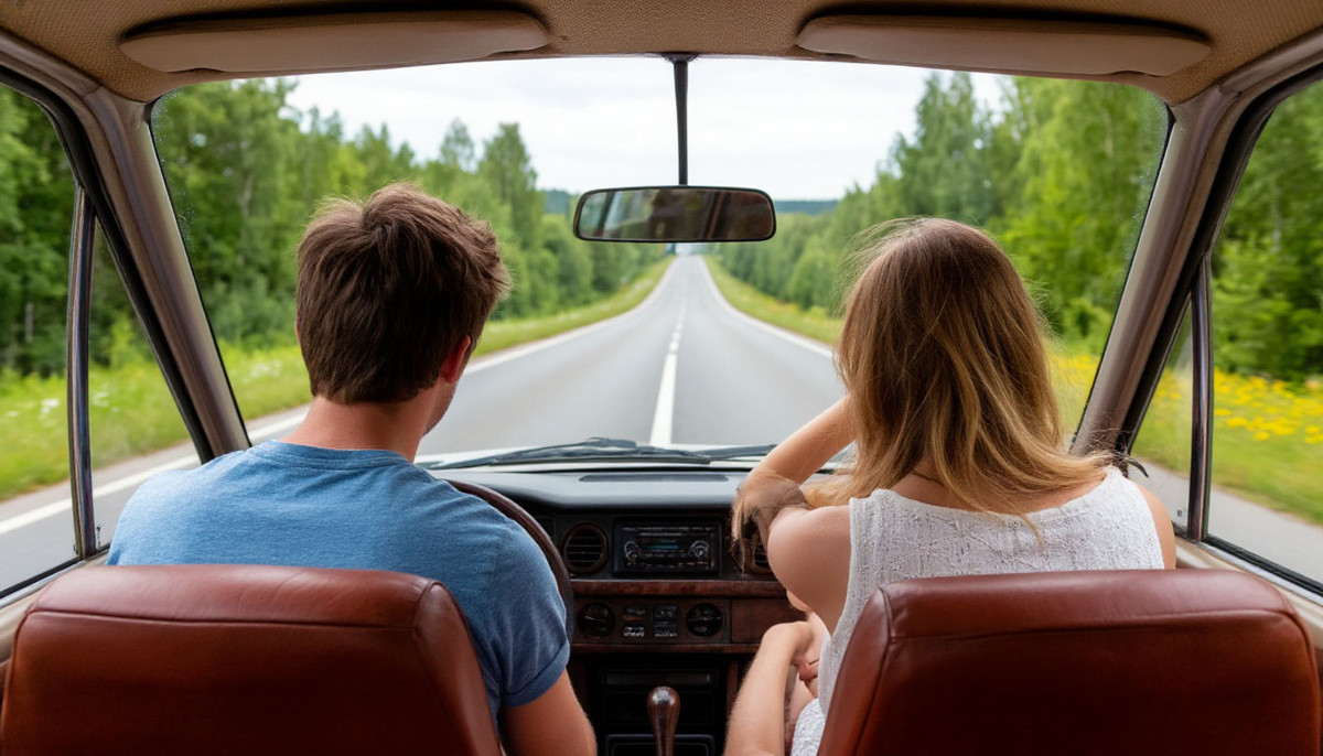 едут в машине