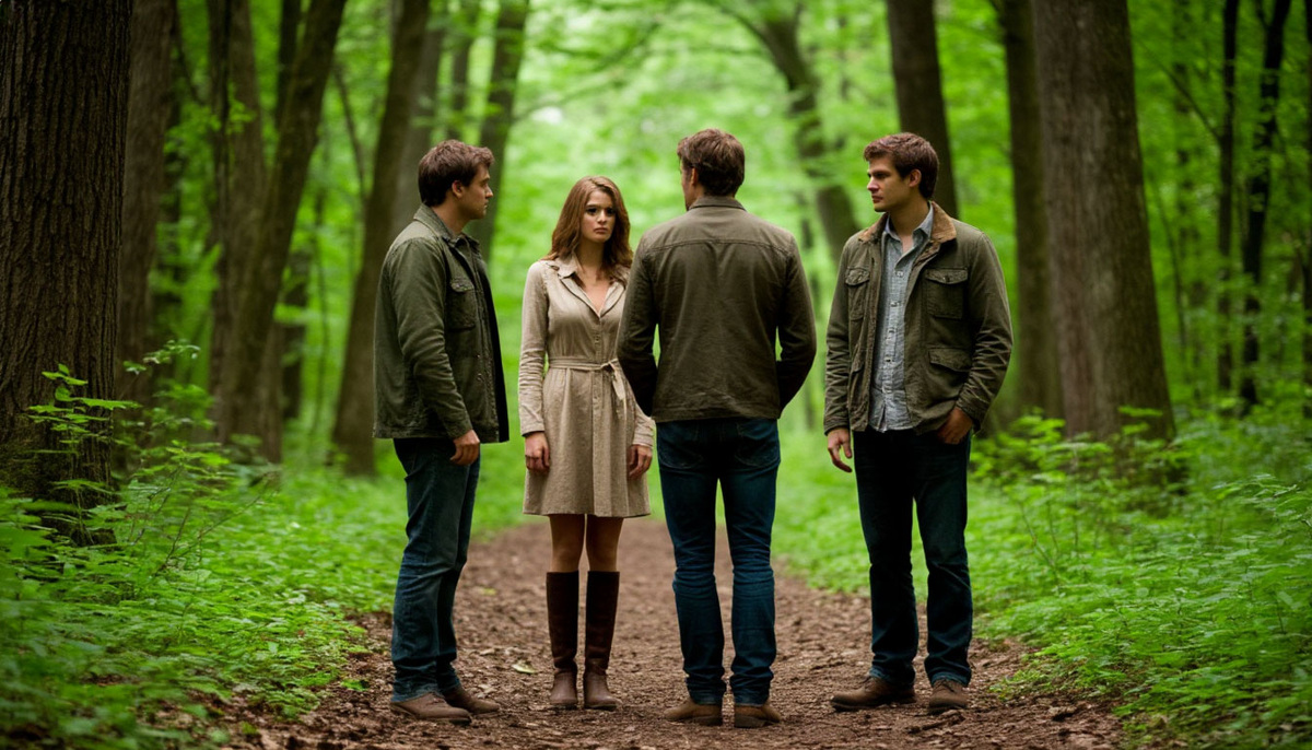 в лесу на поляне