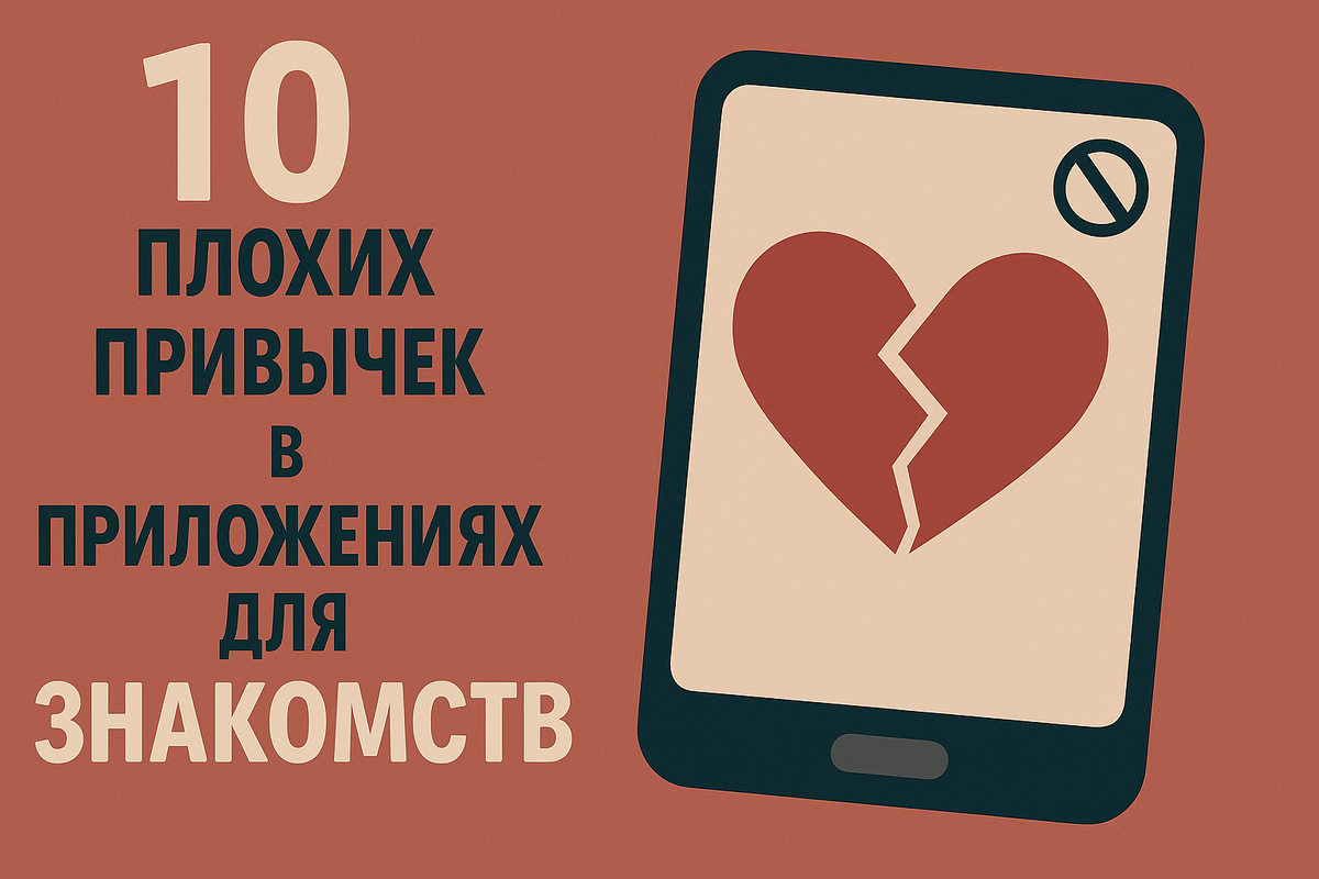 10 плохих привычек в приложениях для знакомств, которых стоит избегать