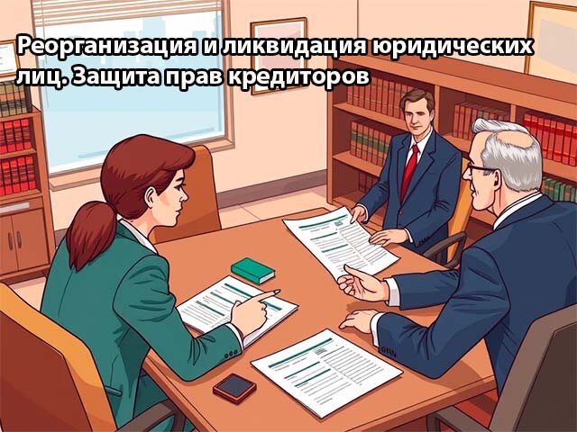    Реорганизация юридического лица, ликвидация юрлица, защита прав кредиторов. Изображение сгенерировано ИИ.