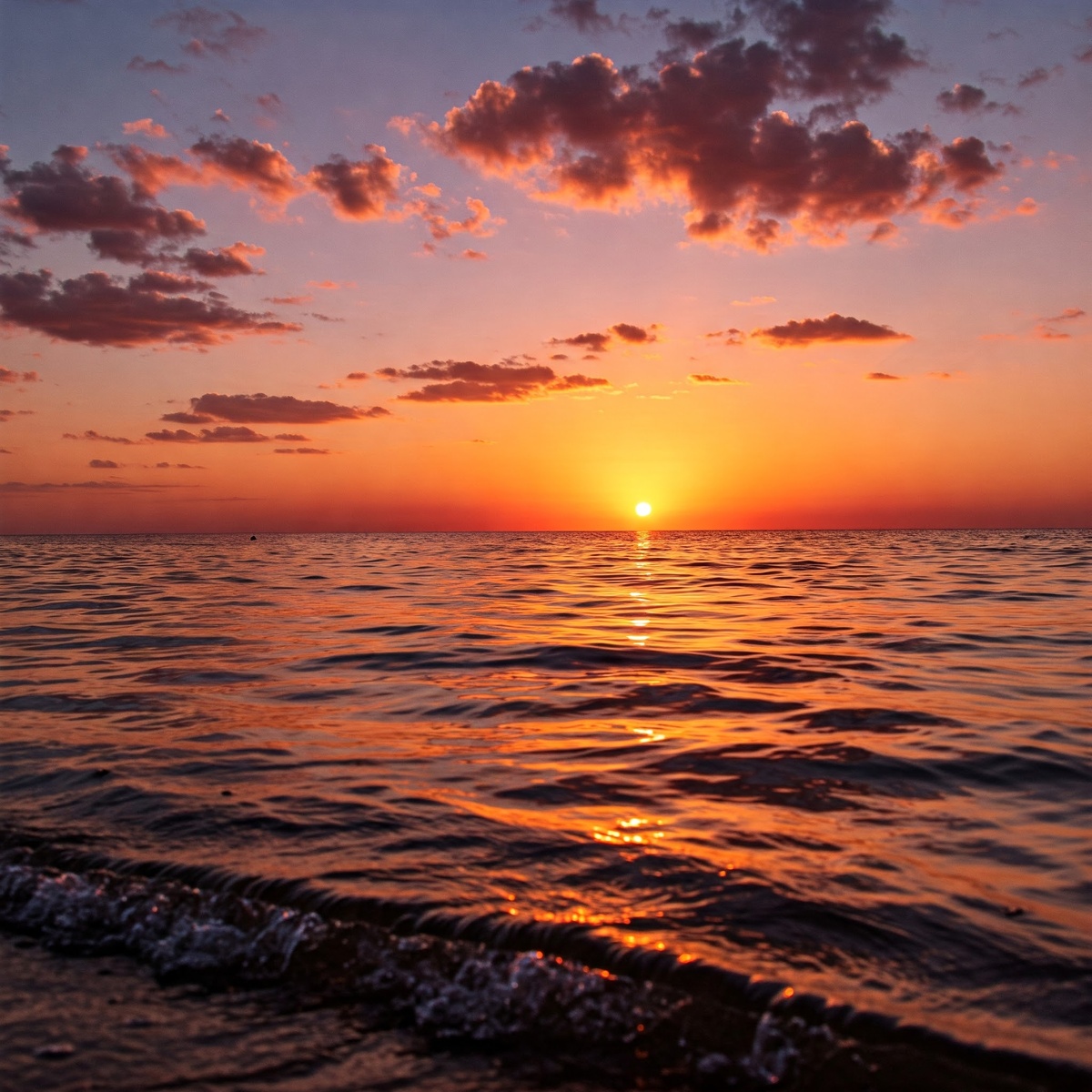 Закат на заливе