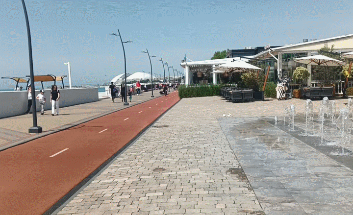 ФТ Сириус, Имеретинская набережная, сухой фонтан у ресторана "Нино", май 2025 года