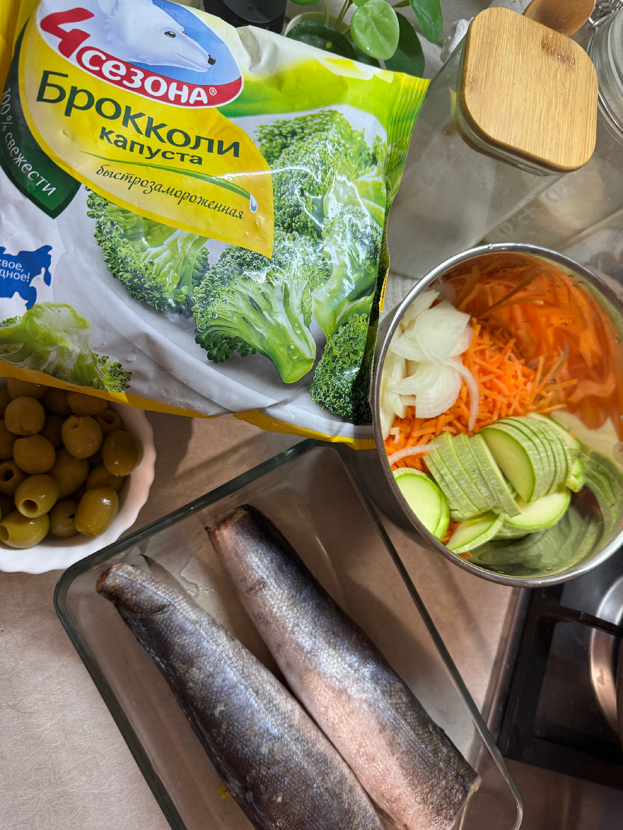 ▎Рыбка на подушке из овощей: простой и вкусный рецепт