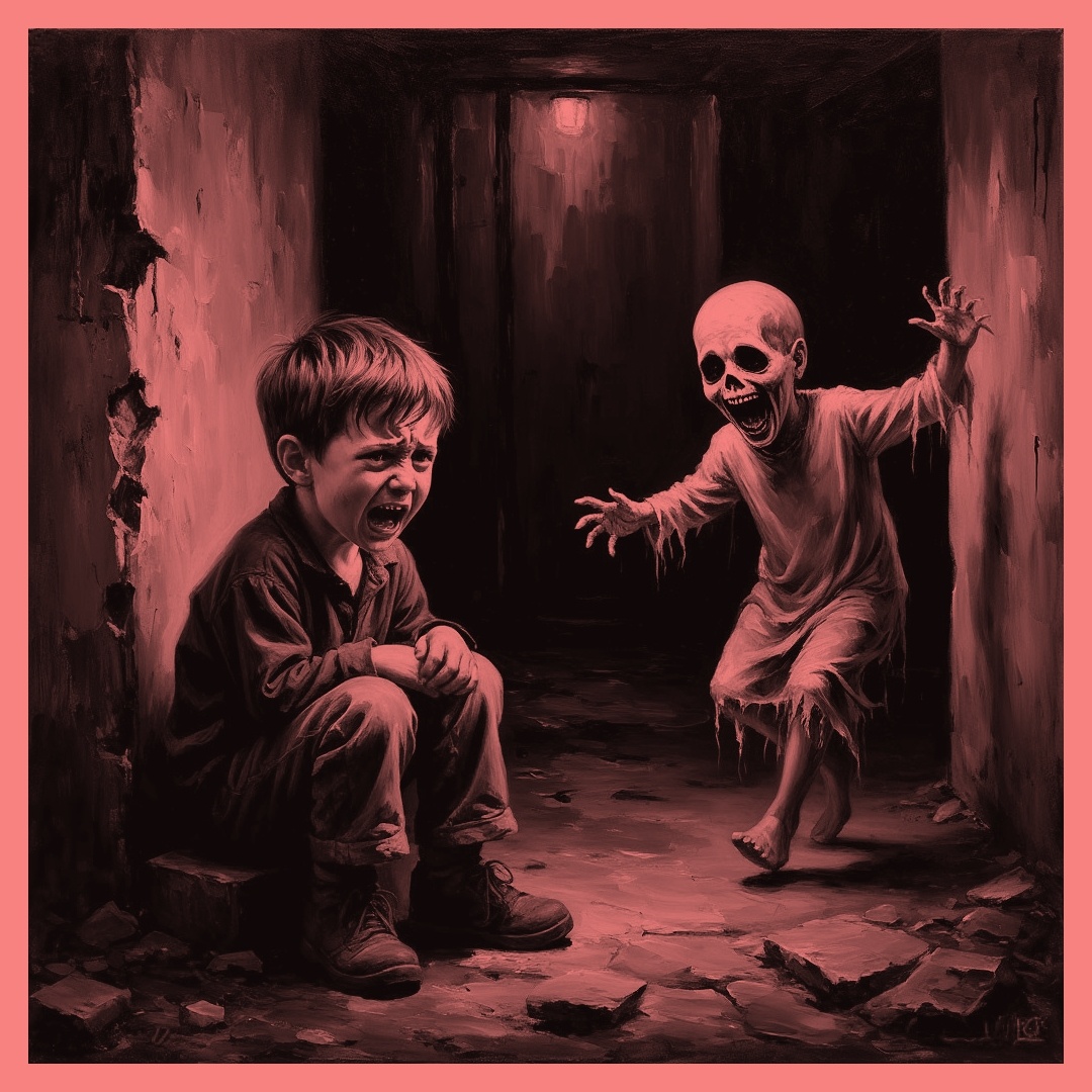 Он оставил его одного в подвале, если не считать маленького мальчика, который бегал вокруг и смеялся.