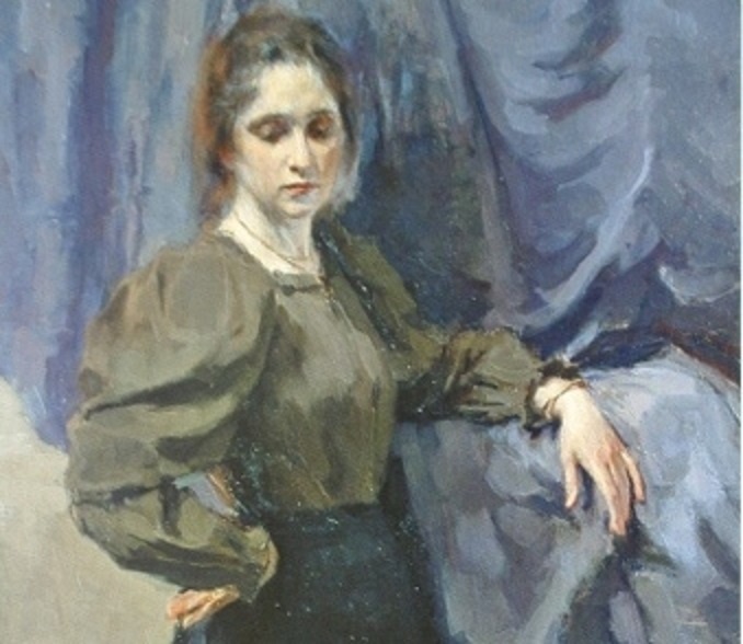 Портрет Елизаветы Мартыновой.  Фрагмент. Осип Браз.