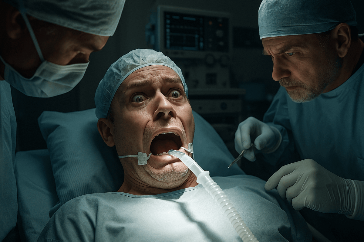    Проснуться во время операции — это вполне реальный сценарий