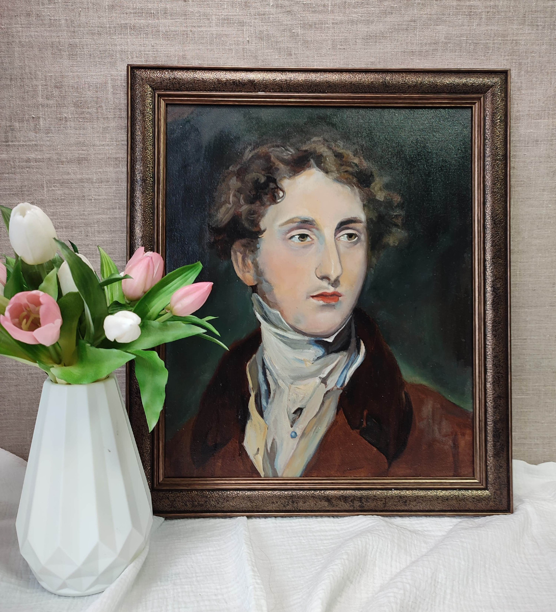 Оформление картины на подрамнике в раму от багетной мастерской Галерея РА