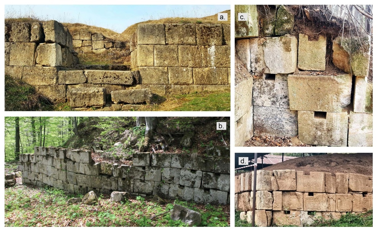 Каменная кладка  дакийских крепостей в горах Шуриану.