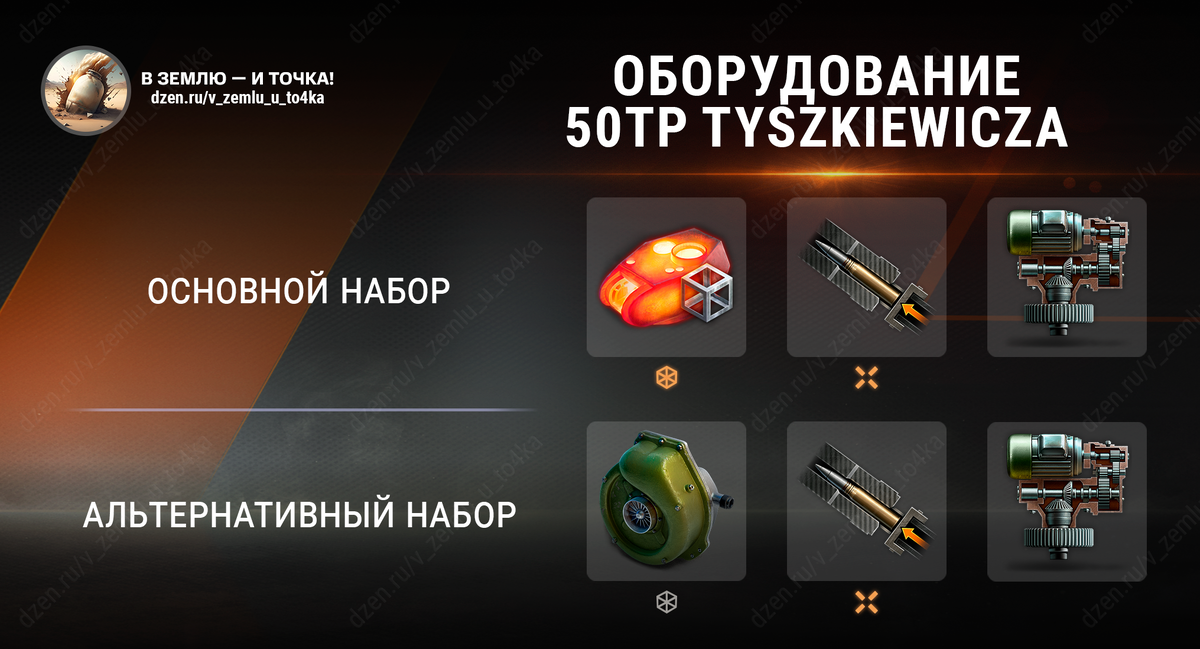 Оборудование для 50TP Tyszkiewicza (World of Tanks / Мир танков)