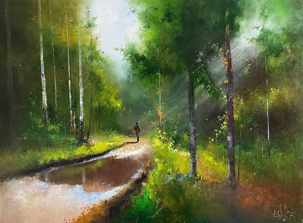 Медведев Игорь Витальевич, «Грибная пора», 2023, холст, масло, 60 х 80 см