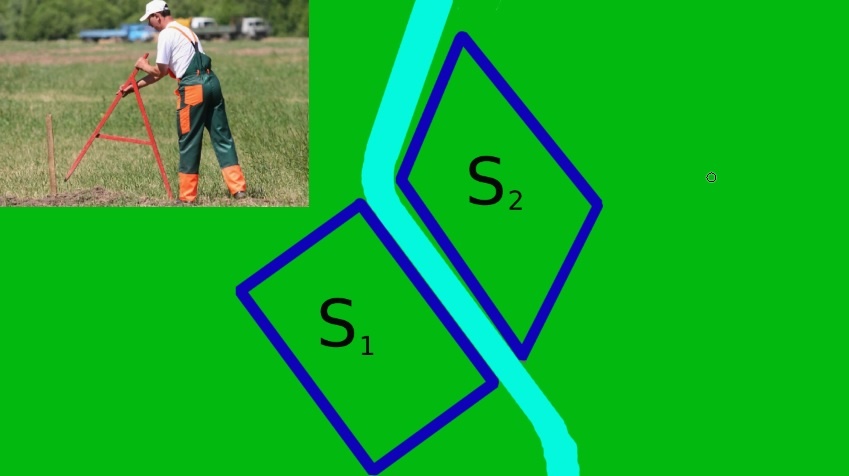 Землемер проверил периметры участвов.