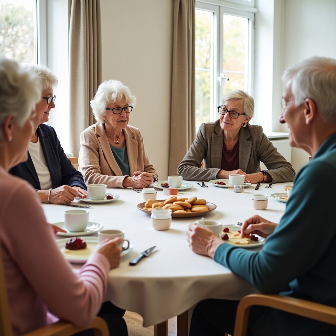 Дружеская беседа пенсионеров