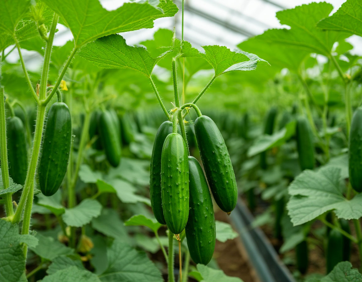 огурцы в теплице 