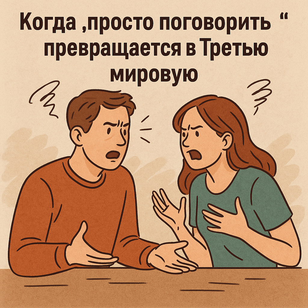 Разговор, который начинался с простой темы и мирно через 5 минут может быть в напряжении как перед войной