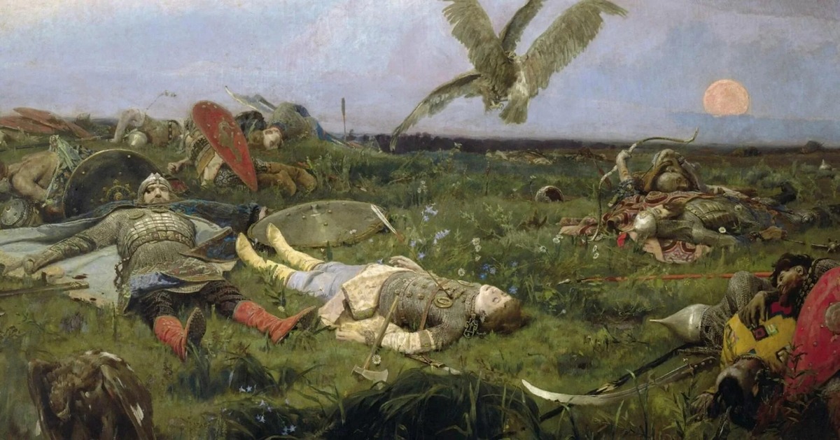  Фотография взятав открытом доступе интернета :«После побоища Игоря Святославича с половцами» — картина Виктора Васнецова, созданная в 1880 году. 