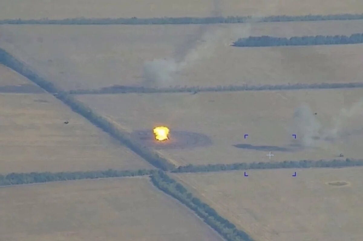    Появились кадры уничтожения HIMARS ВСУ, из которой нанесли удар по Рыльску