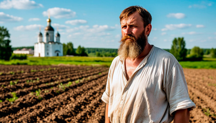 Работать в поле начинали рано утром, чтобы основную работу закончить к полудню. Фото: shedevrum.ai