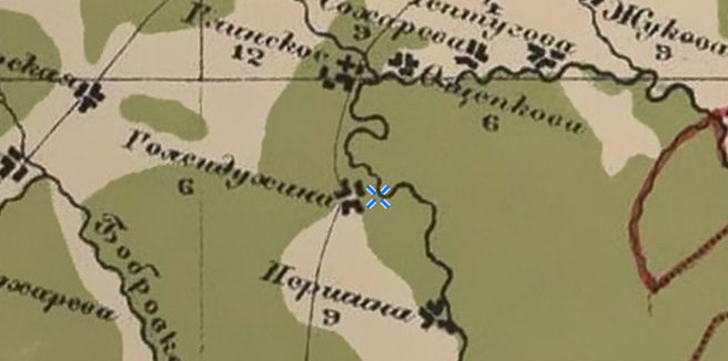 Фрагмент карты Стрельбицкого.